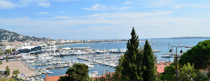 Vue sur la baie de Cannes depuis le Suquet