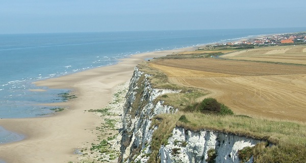 Le cap blanc Nez sur la Côte d'Opale