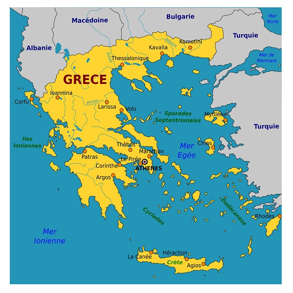 Carte de la Grèce