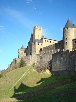 soleil sur la cite de Carcassonne