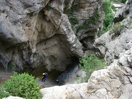 Descente en rappel dans le Verdon