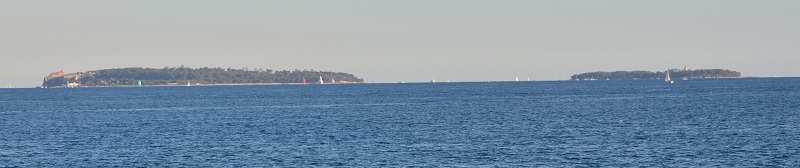 Vue sur les Iles de Lerins depuis Mandelieu