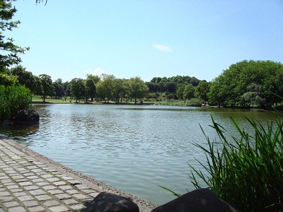 Le lac du parc de Westpark Munich