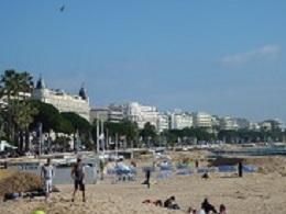 Une plage de Cannes en novembre