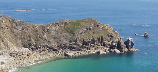 Paysage de mer pointe de la Hague en Normandie