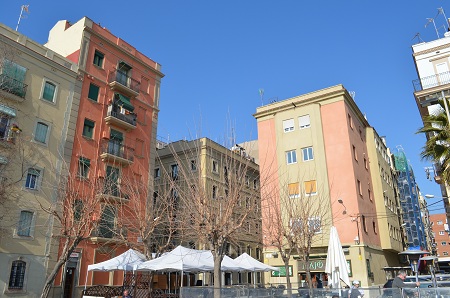 Le quartier de Barceloneta en bord de mer de Barcelone