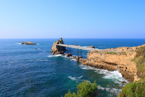 Le rocher de la Vierge à Biarritz