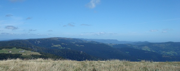 Vue sur la plaine alsacienne depuis massif du Hohneck