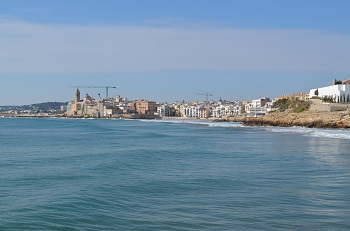 Vue sur Sitges depuis le port